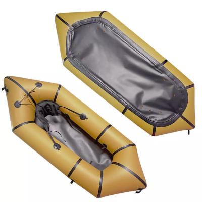 China Fishing / Adventure / Newest Fun Lightweight TPU Packraft Inflatable Boat / Trail Boat For Water Sports White for sale