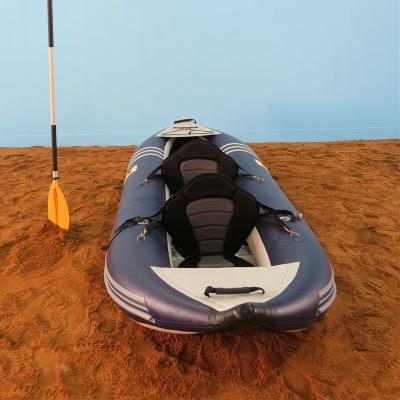 China Water Entertainment China 2 Person PVC Cheap Inflatable Air Foldable Fishing Kayak With Seat for sale