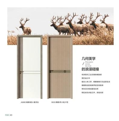 China Waterproof Customized Flush Melamine WPC PVC Laminate Door Skin Eco - Friendly for sale