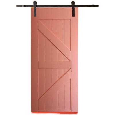 China Sound Insulation Home Interior Barn Sliding Steel Wood Door Hardware Kit for sale