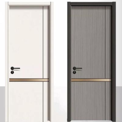 China Sound Insulation Pvc Door Interior Design Picture Frames Pvc Solid Wood Interior Soundproof Door Waterproof for sale