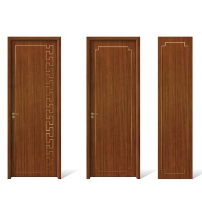 China Economical Interior Sound Insulation MDF PVC Wooden Rounded Door (EI-P057 for sale