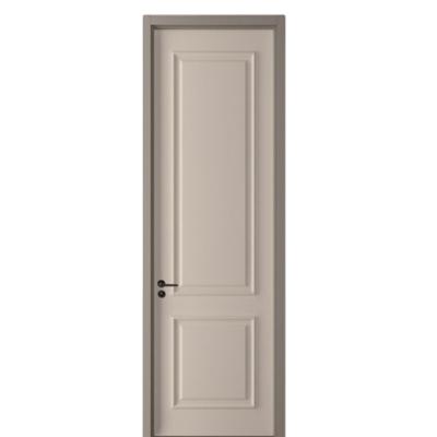 China Modern Economic Custom Design Interior Gray Bathroom Wood Plastic Pure Wood MDF Door for sale