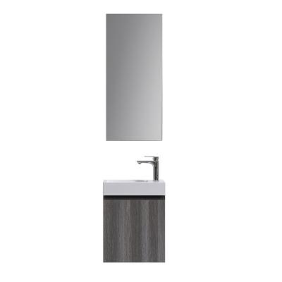 China Amy Modern Economical Modern 18 Inch Luxury Wall Mounted Sink Hotel Bathroom Cabinet Vanity 1 for sale