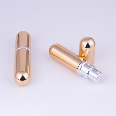 China Hot Sale 5ml Personal Care Portable Pocket Travel Perfume Atomizer Refillable Aluminum Spray Bottles for sale