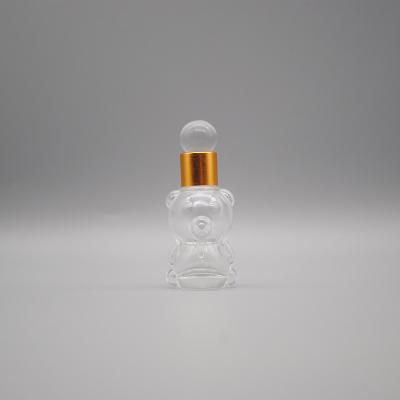 China Personal Care MUB Mini Bear Shape Glass Bottle Empty Empty Glass Bottles For Oil, Perfume Oil Bottles for sale