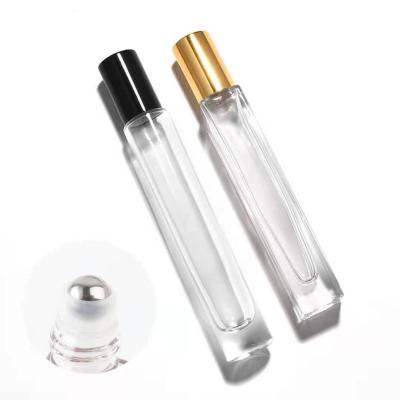 China Personal Care 10ml Square Round Refillable Thick Bottom Glass Roller Bottle Manufacturers Wholesale for sale