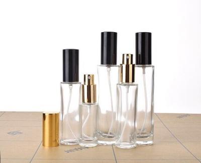 China Personal Care 30ml Cylinder Clear Refillable Glass Thick Bottom Perfume Bottle Atomizer Bottle Manufacturers Wholesale for sale