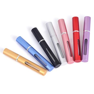 China Personal Care MUB 5ML Pocket Pen Perfume Bottle Empty Refillable Aluminum Perfume Atomizer Spray Bottles for sale