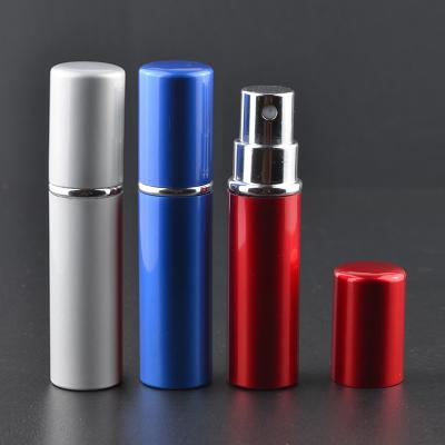 China Personal Care 10ml Round Shaped Refillable Aluminum Atomizer Glass Perfume Spray Bottles For Sale for sale