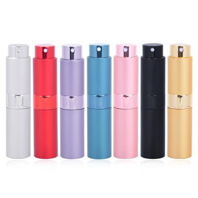 China Personal Care MUB Retailer Luxury Aluminum Refillable Atomizer For Travel Perfume Bottles With Twist Atomizer for sale