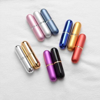 China Personal Care Mini 3ml Round Portable Atomizer Pocket Refillable Aluminum Perfume Bottles For Cosmetic Packaging for sale