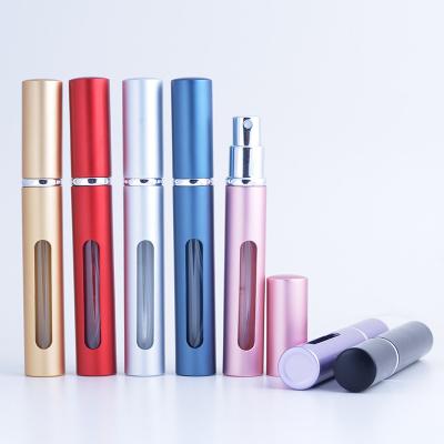 China Personal Care MUB 5ML Mini Travel Aluminum Refillable Perfume Atomizer Bottle Empty Perfume Atomizer Spray Pocket Bottle for sale