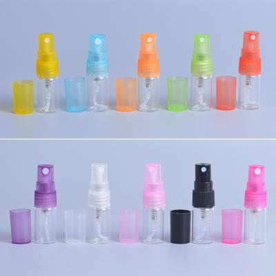 China Care MUB 2ml Mini Personal Clear Glass Spray Bottles With Plastic Sprayer Empty Refillable Glass Spray Perfume Bottles for sale