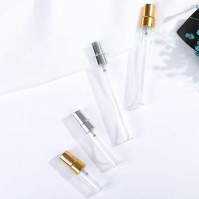 China Mini 2ml 3ml 5ml 10ml Empty Personal Care Refillable Portable Test Tubes Sample Bottles Glass Perfume Bottle With Aluminum Atomizers Wholesale for sale