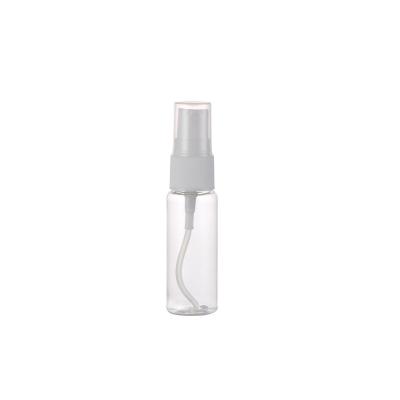 China Personal Care MUB Empty 20ml Round Plastic Refillable Spray Perfume Bottle Clear Plastic Bottle for sale