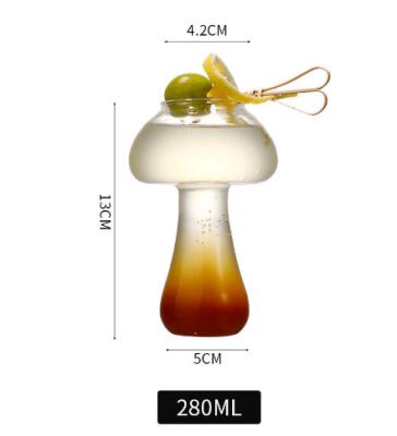 China Mushroom Cocktail Glass Cup 280ml Minimalist Wine Glass For Party Novelty Drinking For KTV Bar Club for sale