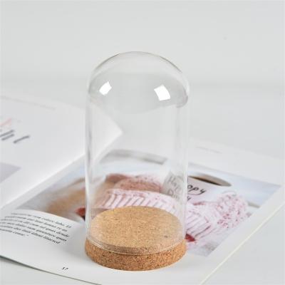 China Europe Decorative Glass Mini Dome Clear Handmade Custom Round Glass Dome With Cork for sale