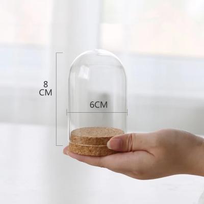 China OEM Factory Domes Europe Large Blown Clear Glass Houseware Factories Glass Dome With Cork Glass Dome House Decoration for sale