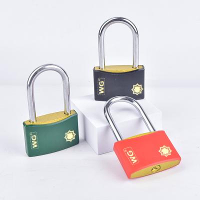 China Durable High Security 20 Gold Cadeado Factory Price Safety Plastic Coated 25 32 38 50 63 75mm Padlock With Master Keys for sale