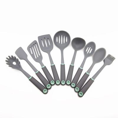 China Wholesale Amazon Viable Hot Sale Silicone Cookware Rack 9 Pcs Silicone Cookware Sets Kitchen Utensil for sale