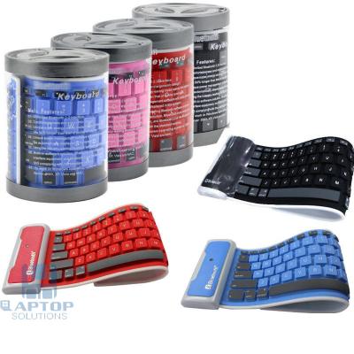 China Waterproof Tablet PC Accessories Wireless  Roll Silicone Bluetooth Keyboard for sale