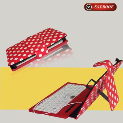 China 7 - 10.1 Inch Pu Leather Soft Red Bluetooth Tablet Keyboard Case Professional For Ipad Air for sale