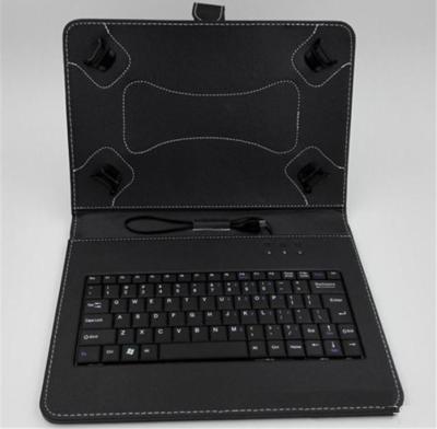 China Four Hook 7 Inch Tablet Case With Keyboard / Black Leather Surface Tablet Cover for sale