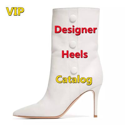 China Block branded loose ankle and thin heels sandals famous brands luxury women designer shoes high quality heels for sale