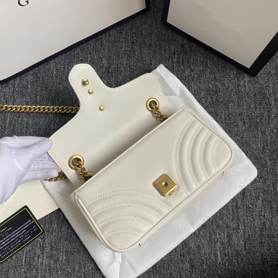 China Lady's famous branded luxury genuine leather top brand ladies 1:1 bolsos de lujo replica handbags designer pinch gg bag for sale