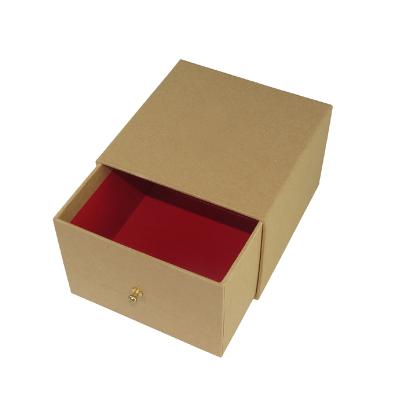 China Recycled Materials Custom Design Drawer Storage Paper Packaging Box Kraft Paper Box Jewelry Packaging for sale