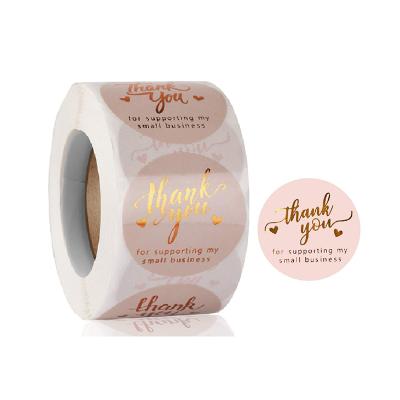 China Rose Gold Sticker Labels Clear Waterproof Custom Transparent Stickers Roll for sale