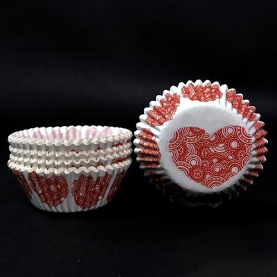 China Heart Pattern Muffin Cake Liner Cup Disposable Eco-Friendly Professional Made Paper Candy Cups Wholesale for sale