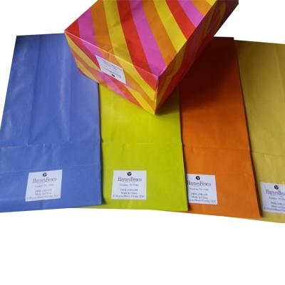 China Partyware Christmas Party Disposable Paper Custom Colorful Wedding Gift Bags Small Kraft Paper Packaging Bags For Partyware for sale