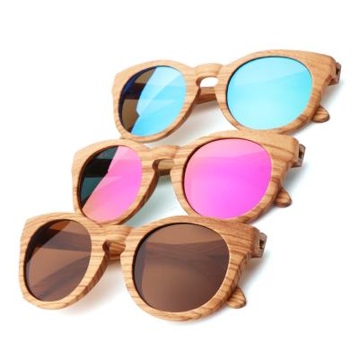 China 2022 Wholesale Fashion RTS Sunglasses Gafas UV400 Polarized Shades Pilot Eyewear Natural Thick Frame Zebra Wood Handmade Sunglasses for sale