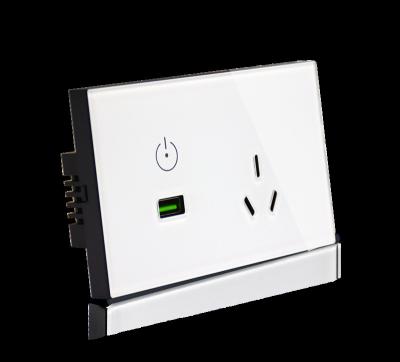 China AU Tuya WIFI Power Point Smart Electrical Single Socket WIFI Smart Siwtch Socket With USB Outlet Socket for sale