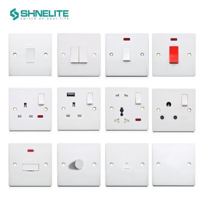 China Hot Selling British Standard Light Control Shinelite Bakelite Wall Switch British Standard Electric Lamp Switch for sale