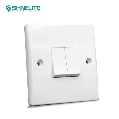 China Doorbell Shinelite Factory Price 15 Years Guarantee 2 Gang Bakelite Wall Power Switch for sale