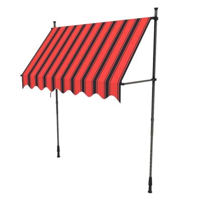 China Pop Up Door Garden Patio Canopy Sun Shade Shelter Manual Pop Up Tent for Door or Window Anthracite 150cm for sale