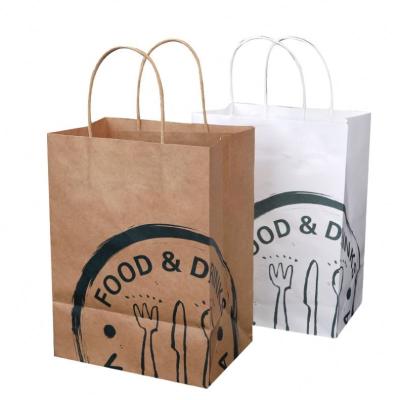 China 2022 Recyclable New Future Printed High Quality Paper Kraft Handle Bags With Customized Sizes for sale