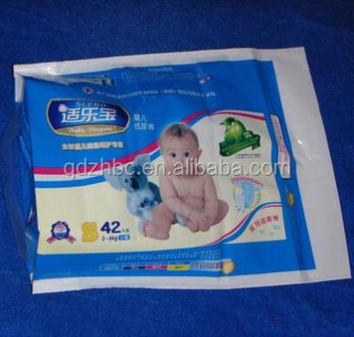 China Food Custom Printed Poly PE Packaging Bag For Diapers for sale