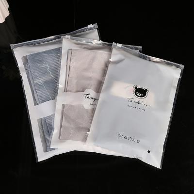 China Resealable Zip Lock Transparent Custom CLOTHING Slide Bag For Apparel T-shirt Swimwear Packaging for sale