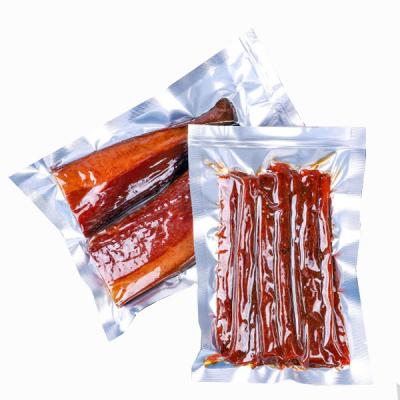 China Moisture Proof Food Grade Three Sides Sealing Aluminum Foil Vacuum Bag With Clear Front for sale