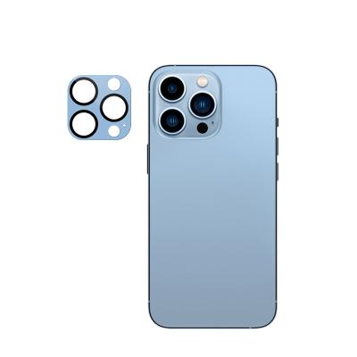 China Cell Phone Camera Lense Aluminum Alloy Premium Tempered Glass Film Camera Lens Protector Saver For iPhone 13 pro 6.7/13 Mini/13/13 Max Pro-Blue for sale