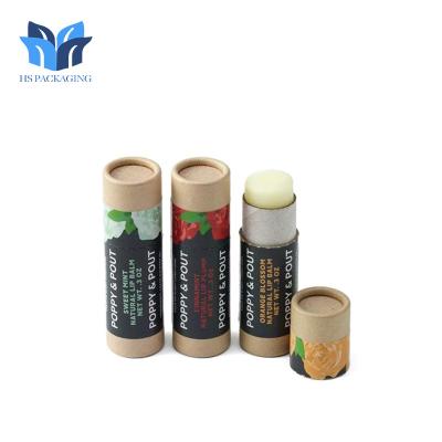 China eco friendly deodorant tubes balm packaging paper push up tube wax paper coated oil resistant box for lip balm for sale