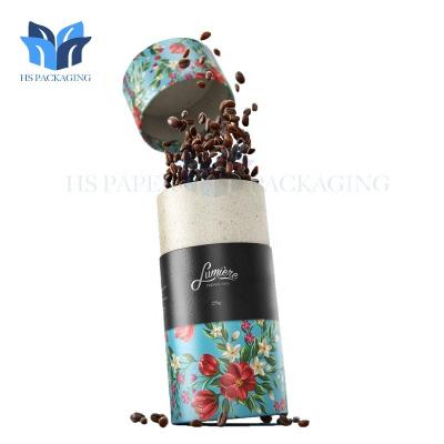 China Kraft food grade paper biodegradable recycle coffee packaging cylinder coffee tube for sale