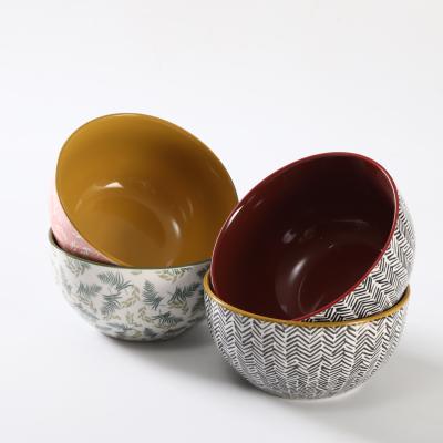 China Disposable Ceramic Noodle Bowls Wholesale Ceramic Bowl Pasta Bowl Wholesale for sale