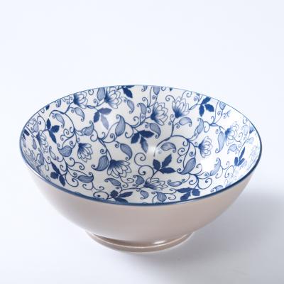 China Sustainable Porcelain Cereal Bowls Brightly Colored Soup Bowls for sale