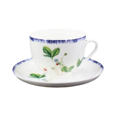 China Sustainable Modern Elegant Design Porcelain Cup And Saucer Set for sale