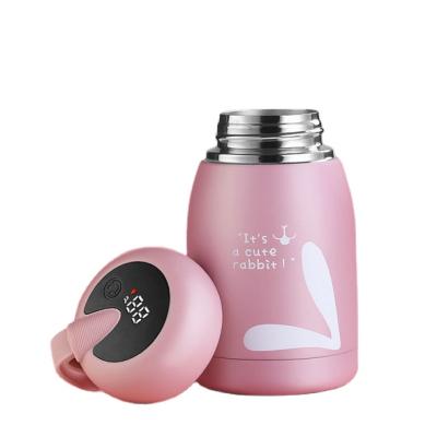 China PORTABLE New Mini Rabbit Vacuum Flask Smart Digital Display 304 Stainless Steel Can Be Girls Customized Cup for sale